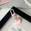 Desenho Fofo Realista Morango Sabor Ovo Bolo Divertido Comida Brinquedo Chaveiro Criativo Sobremesa Bolsa Pingente Acessório