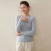 Blusa feminina de cashmere 100% puro, ideal para outono e inverno. Suéter quente de gola redonda, tricotado, com mangas compridas e modelagem solta.