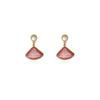 Brincos de cristal em forma de leque de moda estilo coreano sem furos para orelhas, brincos de design de nicho avançado, brincos de luxo simples e leves