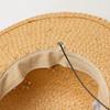 Sombrero de Paja de Ala Ancha en Forma de Cúpula con Recortes de Papiro y Correas Tejidas para Niños, Nuevo de Primavera y Verano, Sombrero de Paja para Exteriores, Playa, Sombrilla