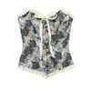 Corset Modelador Brocado de Corte Francês Body Justo Estampado de Espinha de Peixe Retrô Peça de Roupa Externa Controle de Barriga Reunião Modelagem Peça Modeladora