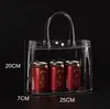 Saco de presente transparente de fábrica saco plástico PVC bolsa de mão mão presente presente de aniversário embalagem de saco de casamento atacado