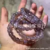 Pulseira de Calcedônia Roxa Imperial Brasileira Natural, Pulseira de Pedra de Ágata Roxa Fumê Translúcida de Gelo de Minério Bruto, Joias de Jadeíta