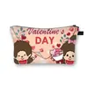 Nueva Bolsa de Maquillaje Monchichi de un Solo Lado para Niñas, Bolso de Mano Portátil de Gran Capacidad, Linda Bolsa de Almacenamiento de Escritorio al por Mayor