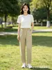 Calça Elástica de Seda Gelada de Verão Difeiyan para Mulheres de Meia-Idade e Idosas, Calça Casual Fashion de Secagem Rápida para Vendedores de Rua e Vendedores Viajantes