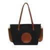 Bolsa Transversal de Mão com Cor Contrastante para Mulheres 2025 Verão Nova Moda Ins Coreana Tecido Oxford Nicho Moda Bolsa de Ombro