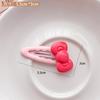 Lindo Moño Rosa Pasador BB Dulce Niña Corazón Lazo Accesorios para el Cabello Flequillo Delantero Pasador para Cabello Suelto Combinable Nuevo Estilo