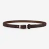 Cinturón de mujer, accesorio de moda, cinturón de cuero gamuza, estilo retro francés, 2.5 cm de ancho, cinturón de gamuza de piel de vaca, venta al por mayor