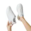 Zapatos Forrest Gump para Mujer Verano Nueva Moda Color Contraste Zapatos Blancos Zapatos de Una Capa para Mujer Deportivos Boca Baja con Cordones Casuales