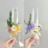 Vasos de Brindis de Flores Mixtas de Nicho Simple de Tallo Alto Par Paquete de Materiales DIY Fotografía de Compromiso Boda