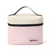 Bolsa de almuerzo con bloques de color y compartimentos, forma cuadrada, bolsa de bento simple y elegante, caja térmica con bolsa de hielo aislante