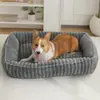 Cama nueva para mascotas, cama de forro polar a rayas para gatos, sofá cálido de invierno para mascotas, cama cómoda para perros, alfombrilla para gatos, cama para perros, colchoneta para cama de mascotas