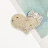 Lentejuelas con Forma de Corazón Brillantes Ultrasónicas con Lazo de Perlas, Accesorios para el Cabello Hechos a Mano para Bricolaje, Decoraciones para Zapatos y Sombreros, Adornos para Ropa