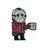 Semana 13 Série Insígnia Broche de Metal Assado Liga de Personagens de Desenho Animado de Filmes de Terror Europeus e Americanos