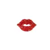 Parches Adhesivos de Resina de Fusión en Caliente Labio Rojo Zhaoshun con Pedrería Parches de Pedrería Termoadhesivos DIY para Decoraciones de Bolsos, Zapatos y Sombreros