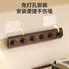 Colgador de puerta con imitación de veta de madera, no requiere taladro, gancho de fuerte carga, gancho adhesivo para baño y cocina, colgador de fila para almacenamiento en puerta