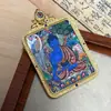 Gran Venta Tíbet Nepal Puro Pintado a Mano Thangka Buda de la Medicina 4*5 Núcleo de Tarjeta