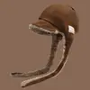 Sombrero de Lei Feng de Protección Auditiva Versátil Estilo Coreano para Mujer Otoño e Invierno Cálido de Felpa Mostrando la Cara Pequeño Sombrero de Vuelo para Protección Auditiva de Ciclismo