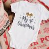 2023 Natal Nova série Meu 1º Natal algodão bebê macacão manga curta bebê macacão