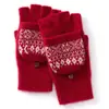 Novas Luvas Clássicas de Cashmere Puro com Aba Duas Vias Tricô Grosso Bloqueio de Temperatura Proteção contra Frio Estilo Simples Macio Versátil Venda por Atacado