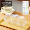 Caixa de embalagem para cupcake para 4/6 unidades, forma de muffin de 2 peças para creme de confeiteiro, caixa transparente para tortinha de ovo para assar e levar