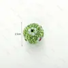 Criativo Novo Flor de Ameixa Totalmente Diamantada Argila Cerâmica Macia Shambhala Bola de Diamante Contas com Furo Reto Acessórios de Corrente para Bolsa de Celular DIY Chaveiro
