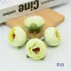Simulación pintura al óleo flor de capullo de té sombrero de erudito bolsa de material hecho a mano DIY con horquilla de flor flor tocado minoritario producción