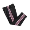 Calça borboleta de agulha, corte solto estilo japonês, calça reta bordada com borboleta, calça esportiva, calça pantalona fluida, calça longa moderna