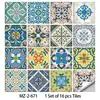 Adesivos de Azulejo com Padrão Geométrico Retro Marroquino de Alta Venda para Comércio Exterior, Reforma de Casa e Adesivos Decorativos Autoadesivos