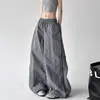 Pantalones cargo de paracaídas de pierna ancha para jazz para mujer, largos hasta el suelo, estilo coreano de otoño, holgados, fluidos, casuales, de secado rápido