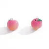 Pendente Divertido de Frutas 3D em Resina Simulação Acessórios para Colar Chaveiro Pintados à Mão Pingente Decorativo