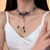 Nicho guapo ins borla moderno genial collar de dragón volador personalidad femenina diseño exagerado dulce genial moda cadena de clavícula moderna