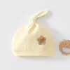 Gorro para recién nacido gorro de doble capa estilo cuatro estaciones gorra A-clase niño y niña bebé proteger fontanela algodón puro sin costuras A-clase