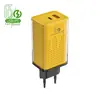Carregador de Cabeça Ac com Interface Transparente de Ponto 5V2A Adaptador de Energia Carregador Rápido Pd20W+Qc3.0 para Celular