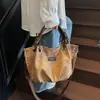 Bolsa de Grande Capacidade para Mulheres, Versátil de Verão 2026 Novo Estilo Casual Dobrada Ombro Transversal para Trabalho e Deslocamento Bolsa Tote