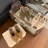 Pantuflas de exterior para mujer Baotou 2026 otoño e invierno nuevo estilo mules peludos de tacón grueso estilo francés