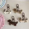 Chaveiro de Pelúcia Fofo Estilo Japonês Desenho Animado Cachorro Dachshund Chaveiro de Pelúcia Fofo Pingente Venda por Atacado