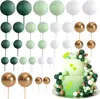 Bolas Decorativas Populares para Bolo Transfronteiriças 32 Peças Combinação de 4 Cores Festa de Aniversário Decoração de Bolo de Casamento Plug-in Estoque Pronto