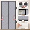 Cortina de Puerta de Algodón para el Hogar de Invierno, Anti-Aire Frío, Cinta Mágica Autoadhesiva sin Taladro, Cortina para Ventana y Puerta, Cortina Térmica Engrosada para Sala de Estar