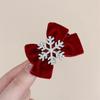 Accesorios para el cabello festivos de Año Nuevo rojos, personalidad femenina, exquisito lazo, horquilla, diseño de nicho, tocado de estrella que combina con todo, accesorios para el cabello