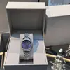 Reloj Mismo Modelo de la Emperatriz Viuda, Reloj de Alta Gama Saturno Azul Hielo, Reloj para Mujer Hueso de Serpiente Fruta del Dragón Full Diamante, Venta al por Mayor