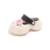 Zuecos de Suela Gruesa con Lazos de Flor para Niñas, Nuevos Zapatos de Playa Verano 2025, Zapatos de Princesa, Zapatos Antideslizantes para Bebé