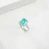 Joia Zhou Hengfu Anel Cor Paraíba Prata 925 Leve Luxo High-End Moda Presente Estilo Moderno Minimalista
