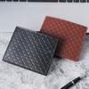 Nova carteira masculina carteira curta masculina moda jovem Xadrez Diamante multi-cartões grande capacidade porta-moedas carteira macia