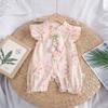 Ropa de Bebé Verano Fina Bata de Princesa Mono para Bebé Niña Luna Llena de Verano Vestido de 100 Días Vestido de Verano