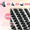 Europa y Estados Unidos fuente de cabello fundido de pestañas postizas individuales en racimo transfronterizas en stock comercio exterior 30-100P soporte de tazón grande pestañas postizas segmentadas calientes