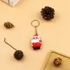 Llavero de Navidad de PVC, llavero 3D de dibujos animados de Santa Claus navideño lindo, colgante para estudiante, regalo pequeño