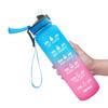 Novo Copo de Água 32oz Esportes ao Ar Livre Fosco Gradiente Plástico com Canudo Impressão de Escala no Copo Copo de Água