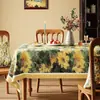Mantel Estilo Retro Americano, Sin Lavado, Impermeable, Resistente al Aceite, Lujo Ligero, Tacto de Alta Gama, Nuevo Modelo 2024, Tela para Mesa de Café