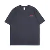 Camiseta de Manga Corta con Letra Simple Europea y Americana para Niños Verano Tendencia Marca Holgada Talla Grande Negro Algodón Puro Versátil Top Camiseta para Hombre